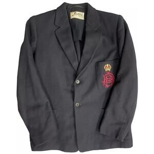 Vintage 1940’s Black Belfast Royal Academy School Blazer Men’s Size Medium
